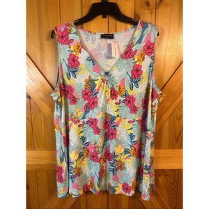 Lane Bryant Women’s Sleeveless Floral Print Tank Top NWT Size 22/24 (5724)